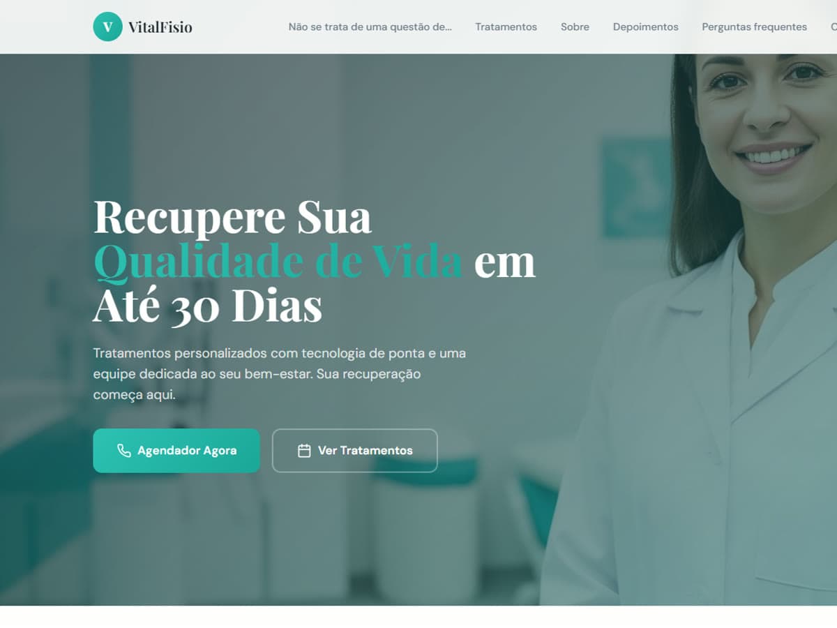Site do projeto VitalFisio