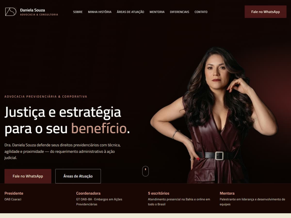 Site do projeto Daniela Souza